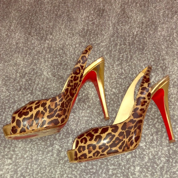 Christian Louboutin Shoes - Christian Louboutin Leopard Slingback Sandal